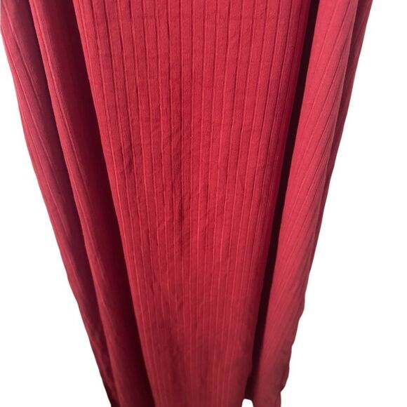 Love J Burnt Orange Ribbed Sleeveless Bodycon Maxi Dress Size 1XL - Picture 4 of 9